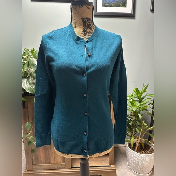 LOFT Sweaters - Loft dark teal cardigan. Size small. NWT.